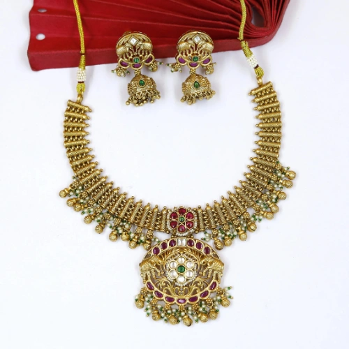 Antique Gold Plated Necklace Set