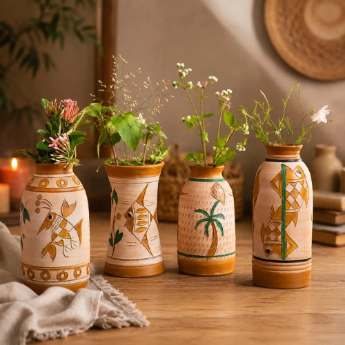 Terracotta Decorative Flower Vasee
