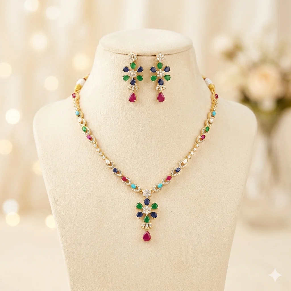Pearl Choker Necklace Set